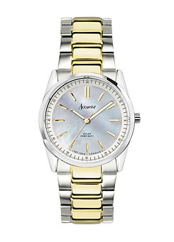 Ladies Everyday Solar Two Tone Stainless Steel Bracelet 30mm Watch by Accurist