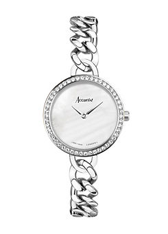 Ladies Jewellery Silver Stainless Steel Chain Analogue 18mm Watch by Accurist