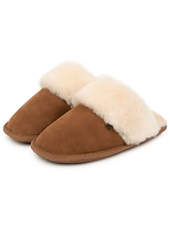 Ladies Leather Duchess Slippers by Just Sheepskin