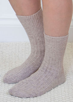 Ladies Mink Cashmere Blend Cosy Socks by Totes