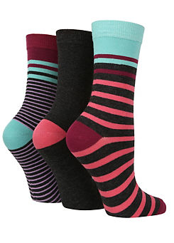 Ladies Multi Pack of 3 Socks by Glenmuir