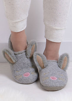 Ladies Novelty Bunny Mule Slippers by Totes