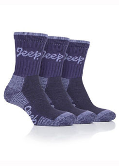 Ladies Pack of 3 Boot Socks - Lilac by Jeep