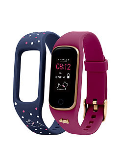 Ladies Series 8 Casis and Navy Printed Silicone Strap Smart Watch Set by Radley London