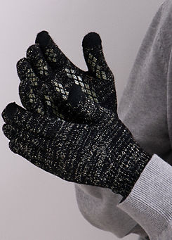 Ladies Stretch Glitter Knitted SmarTouch™ Gloves by Totes