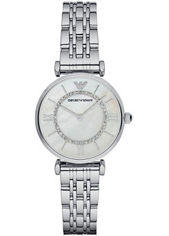 Ladies Watch with Mother of Pearl Dial & Stainless Steel Bracelet by Emporio Armani