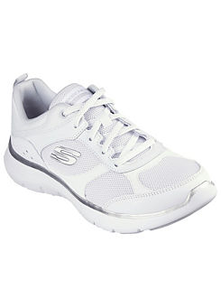 Ladies White Flex Appeal 5.0 Trainers by Skechers