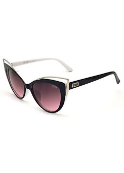Ladies ’Callithyia’ Black Frame Cat Eye Sunglasses by Storm London