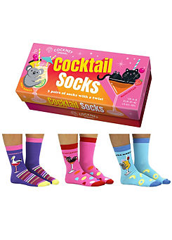 Ladies ’Cockney Spaniel - Cocktail Pack of 3 Socks