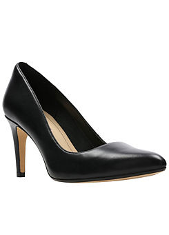 Laina Rae Black Leather Shoes by Clarks