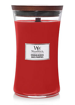 Large Hourglass Candle Triology Crimson Berries by WoodWick