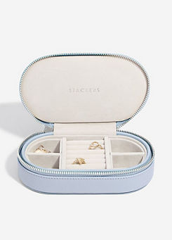 Lavender Oval Zipped Travel Jewellery Box by Stackers