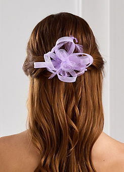 Lavender Small Feather Fascinator Clip by Jon Richard