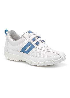 Leanne II White Blue Wide Women’s Active Shoes by Hotter