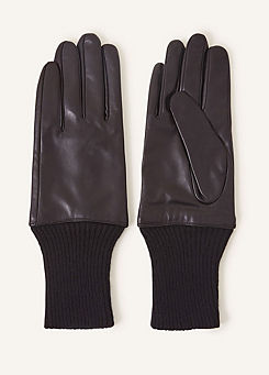 Leather Cuff Gloves by Accessorize