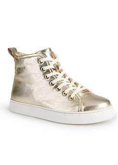 Leather Metallic High Tops by Freemans