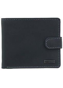 Leather Newport Wallet - Black/Brown by Storm London