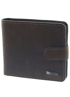 Leather Newport Wallet - Brown/Black by Storm London