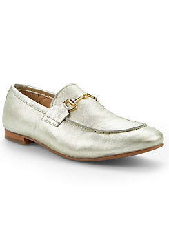 Leather Snaffle Trim Loafers by Freemans