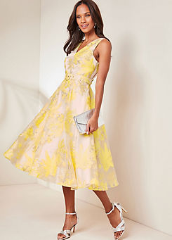 Lemon Jacquard Prom Dress by Kaleidoscope