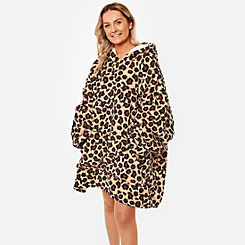 Leopard Print Hoodie Blanket by Dreamscene