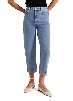 Lexi Mid Wash Crop Straight Jeans by Phase Eight