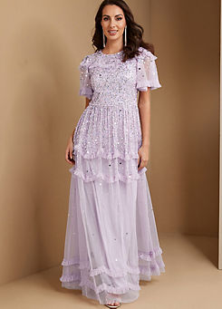 Lilac Beaded Maxi dress by Together