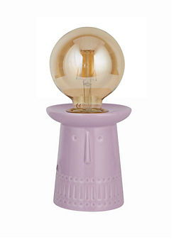 Lilac Face LED Ceramic Table Lamp