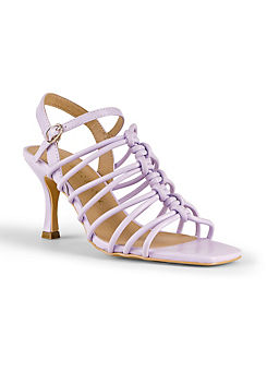 Lilac Strappy Knotted Heeled Sandals by Kaleidoscope