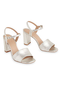 Lilley Silver High Block Heel Sandals by Whistles