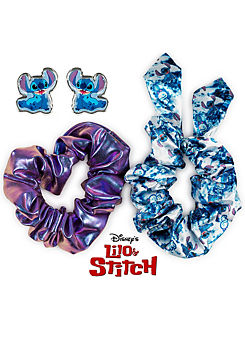 Lilo & Stitch Blue Scrunchie & Stud Earrings set by Disney