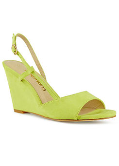 Lime Slingback Wedge Sandals by Freemans