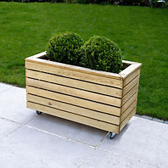 Linear Planter - Double with Wheels (Home Delivery) by Forest Garden