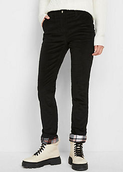 Lined Cord Trousers by bonprix