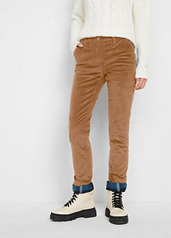 Lined Cord Trousers by bonprix