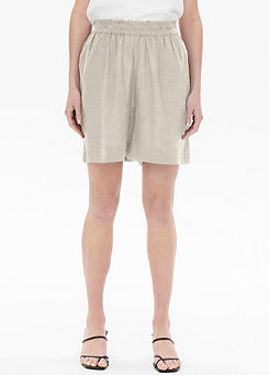Linen Blend Elasticated Waist Shorts by Only