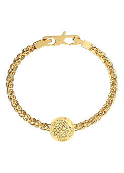 Lion King Gents Gold Plated Bracelet by Guess