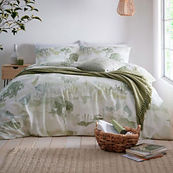 Loft Edale 100% Cotton Duvet Cover Set - Green by Appletree
