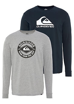 Logo LS TEE Pack of 2 YM Long Sleeve Tops by Quiksilver