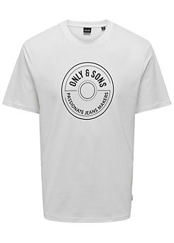 Logo Print Crew Neck T-Shirt by Only & Sons