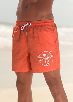 Logo Print Marl Swim Shorts by Chiemsee
