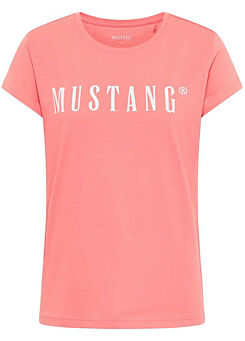 Logo Print Short Sleeve T-Shirt by Mustang