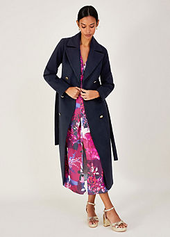 Lola Belted Wool Trench Coat by Monsoon