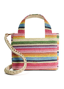 London Drios Multicoloured Raffia Bag by Dune
