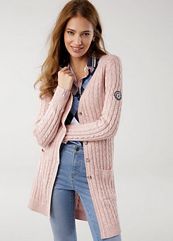 Long Cable Knit Cardigan by KangaROOS