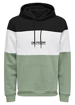 Long Sleeve Colourblock Hoodie by Only & Sons