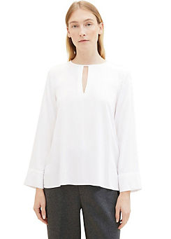 Long Sleeve Keyhole Blouse by Tom Tailor