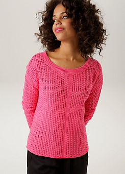 Long Sleeve Knitted Sweater by Aniston