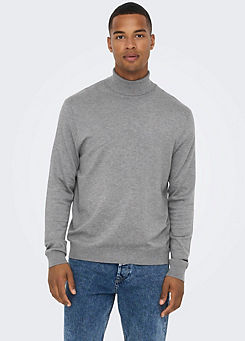 Long Sleeve Turtleneck Jumper by Only & Sons