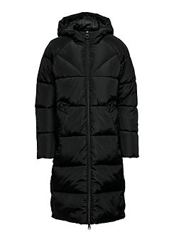 Longline Quilted Coat by Only